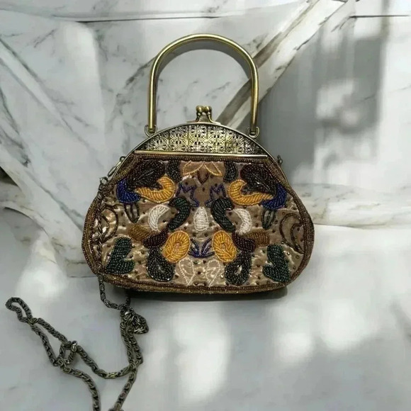 Vintage beaded ornate art deco handbag  fairy glam - Picture 1 of 9